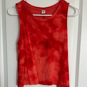 Old Navy LUXE Red Crop Tank Top